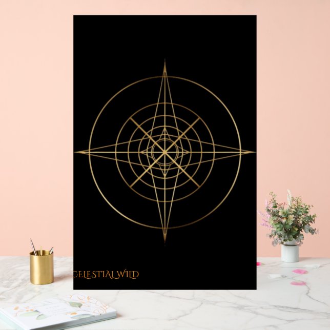 Panneau de mariage en acrylique Géométrie sacrée d (Mariage)