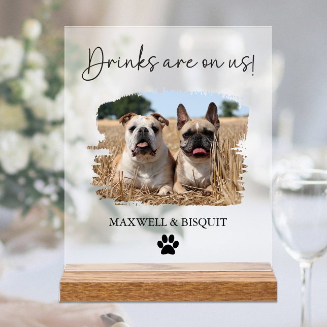 Panneau de mariage en acrylique pour boissons pour (Créateur téléchargé)