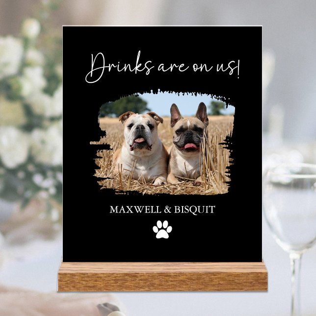 Panneau de mariage en acrylique pour boissons pour (Créateur téléchargé)