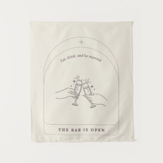 Panneau de mariage en tapisserie pour bar