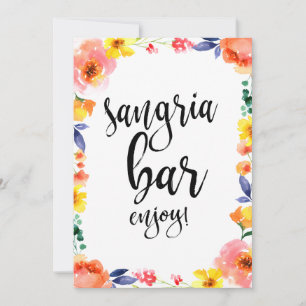 Panneau de mariage floral bohème abordable Sangria