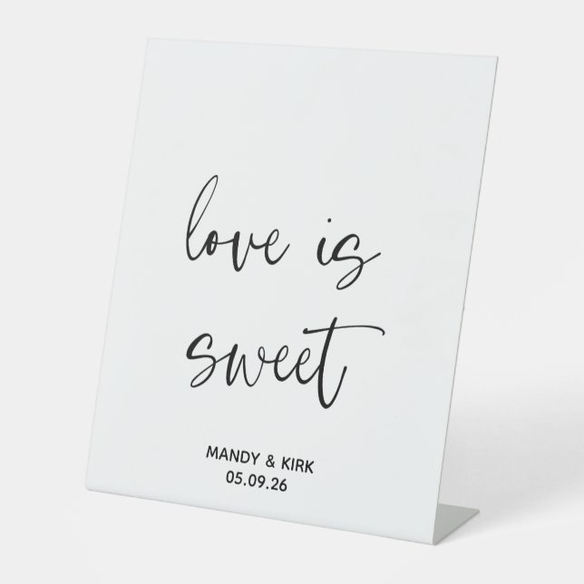 Panneau de mariage "L'amour est doux" - Table de m (Recto)