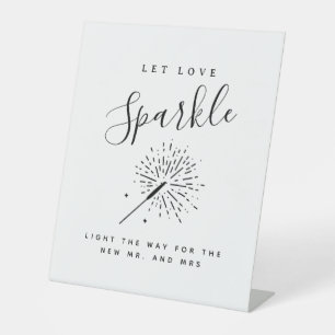 Panneau de mariage minimaliste moderne "Laissez l'