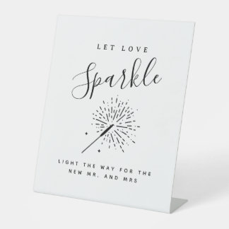 Panneau de mariage minimaliste moderne "Laissez l'