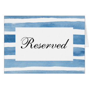 Panneau de mariage nautique bleu réservé aquarelle