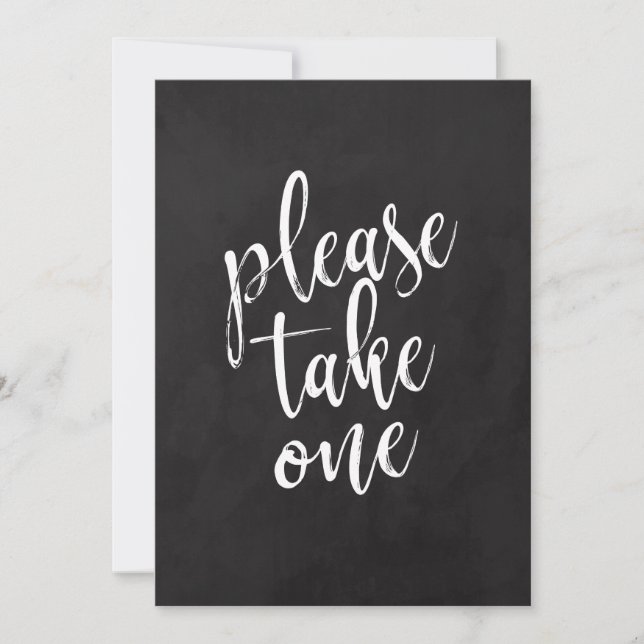 Panneau de mariage pas cher en tableau noir 'Prene (Devant)