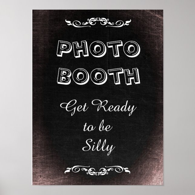 Panneau de mariage pour Photobooth, style tableau  (Devant)