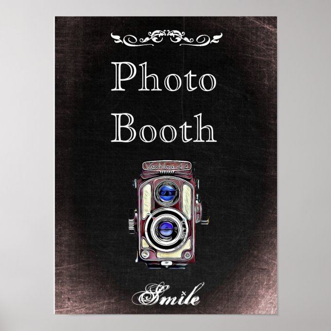 Panneau de mariage pour photobooth, style tableau  (Devant)