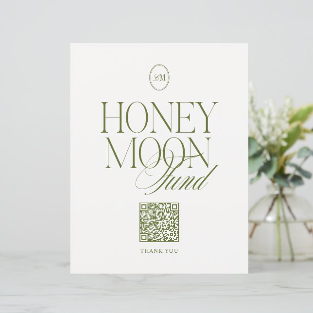 Panneau de mariage QR pour la caisse de lune de mi (Debout devant)