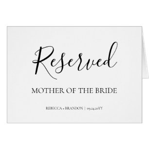 Panneau de mariage réservé avec calligraphie éléga