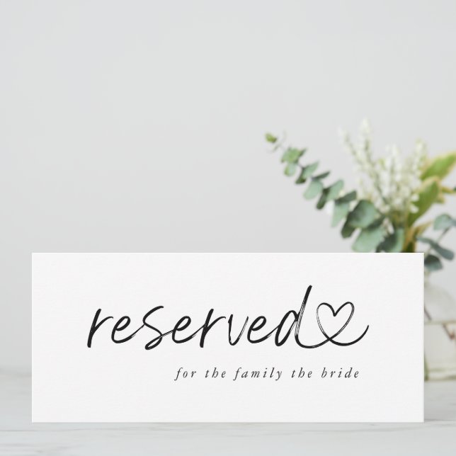 Panneau de mariage réservé minimaliste moderne (Debout devant)