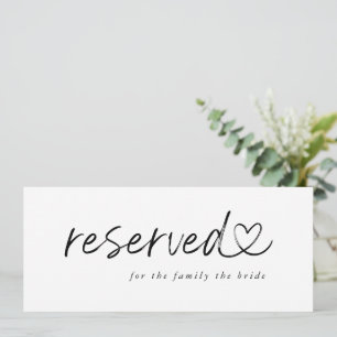 Panneau de mariage réservé minimaliste moderne