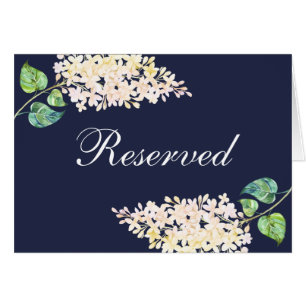 Panneau de mariage réservé Navy. Fleur de lilas bl