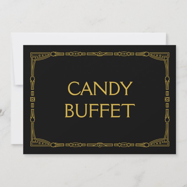 Panneau de mariage style déco or art "Candy Buffet (Devant)