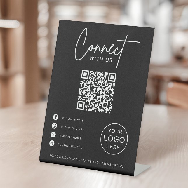 Panneau de médias sociaux QR Code pour entreprise  (Créateur téléchargé)
