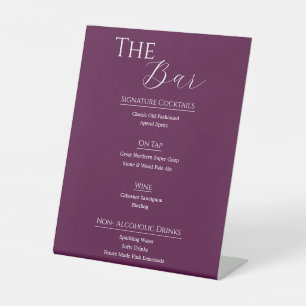 Panneau de menu de bar de mariage en acrylique mod
