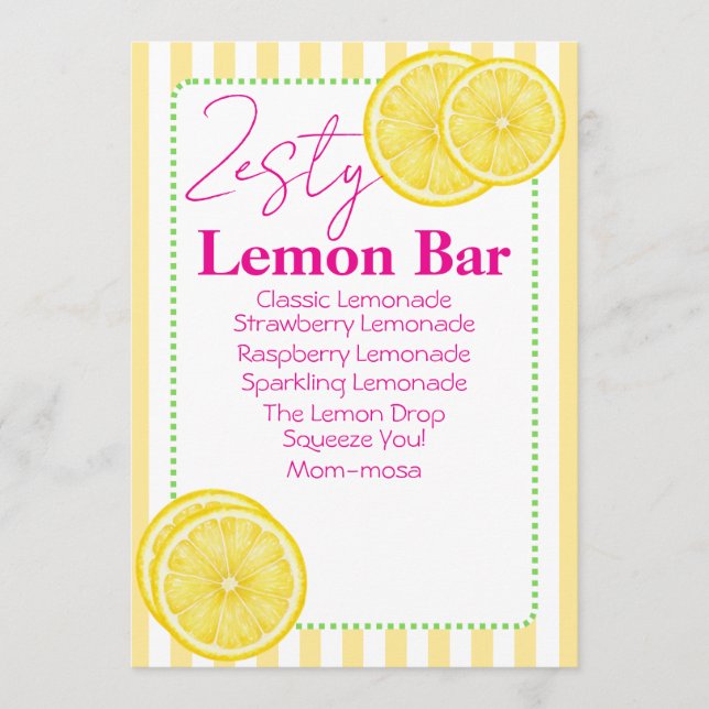 Panneau de menu de boissons (Devant)