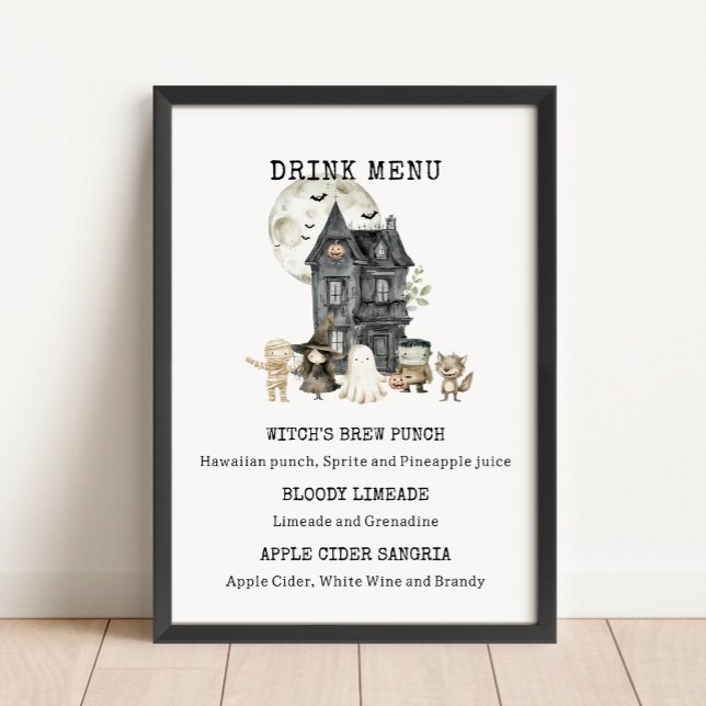 Panneau de menu de boissons spéciales Halloween (Créateur téléchargé)