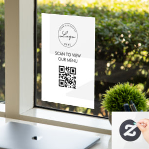 Panneau de menu de liste de prix de code QR Scan M