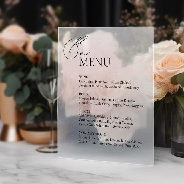 Panneau de menu Fenêtre Clôture Mariage (Créateur téléchargé)