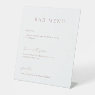 Panneau de menu Simple Elegance Bar