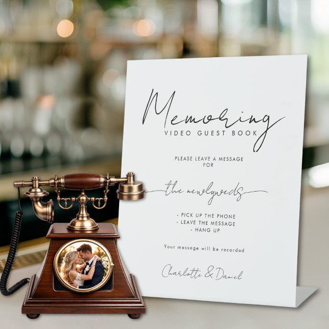 Panneau de message de livre d'or Memoring (Memoring Guest Book Message Sign)