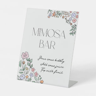 Panneau de Mimosa pour une Baby Shower de Mariage