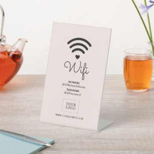 Panneau de mot de passe WiFi d'affaires de coeur m