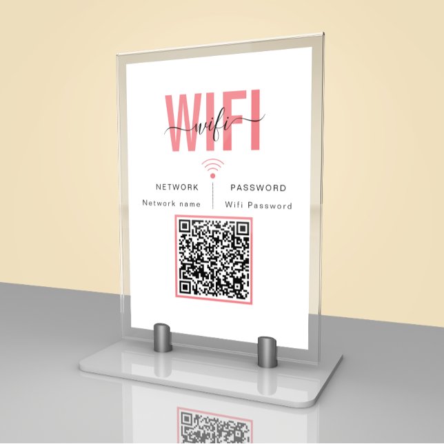 Panneau de mot de passe Wifi mignon | Carte de tab (Créateur téléchargé)