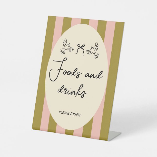 Panneau de nourriture et boissons de mariage gribo (Recto)