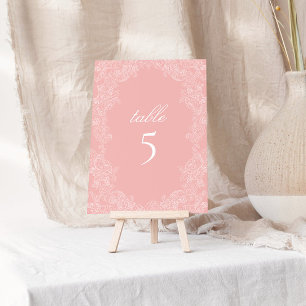 Panneau de numéro de table de mariage victorien ro