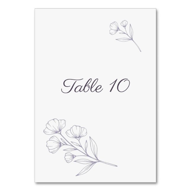 Panneau de numéro de table en dessin au trait de c (Par défaut)