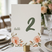 Panneau de numéro de table personnalisé à motif fl
