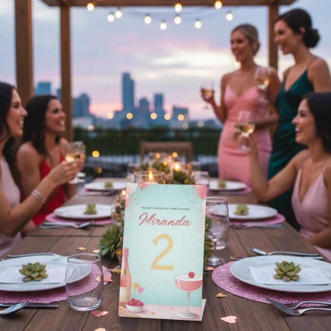 Panneau de numéro de table pour enterrement de vie (Créateur téléchargé)