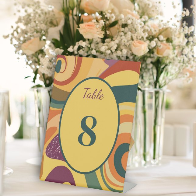 Panneau de numéro de table pour le mariage inspiré (Créateur téléchargé)