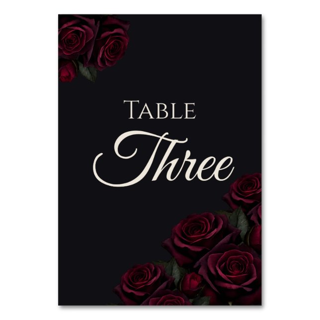 Panneau de numéro de table Rose Velvet (Par défaut)