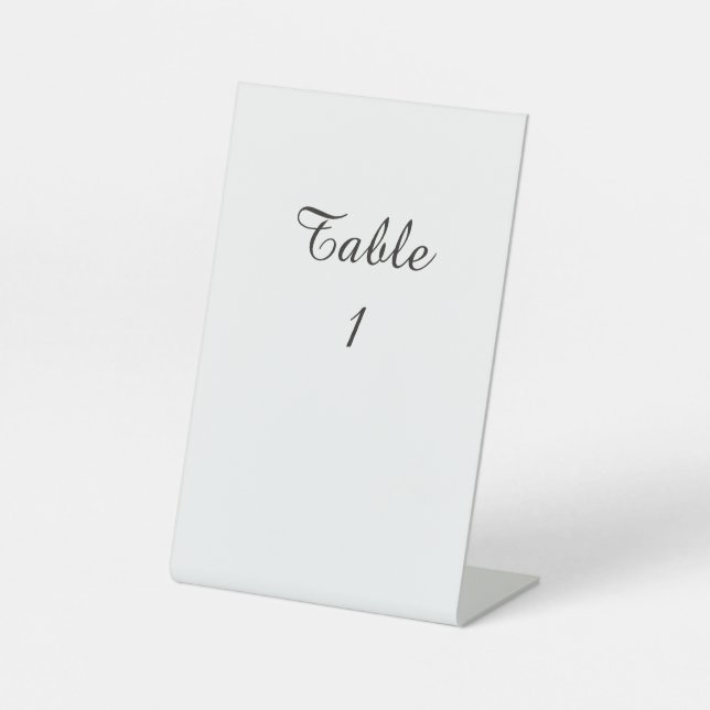 Panneau de numéro de table sur socle (Recto)