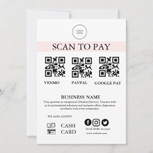 Panneau de paiement par numérisation Code QR de pa