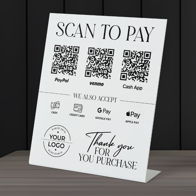 Panneau de paiement par scan moderne : PayPal, Ven (Créateur téléchargé)