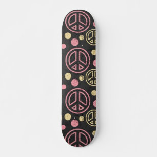 Panneau de paix avec Skateboard Pois