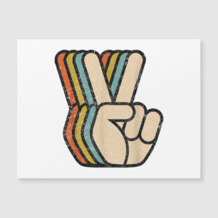 Panneau de Paix Rétro V Doigts Vintage 60s les ann