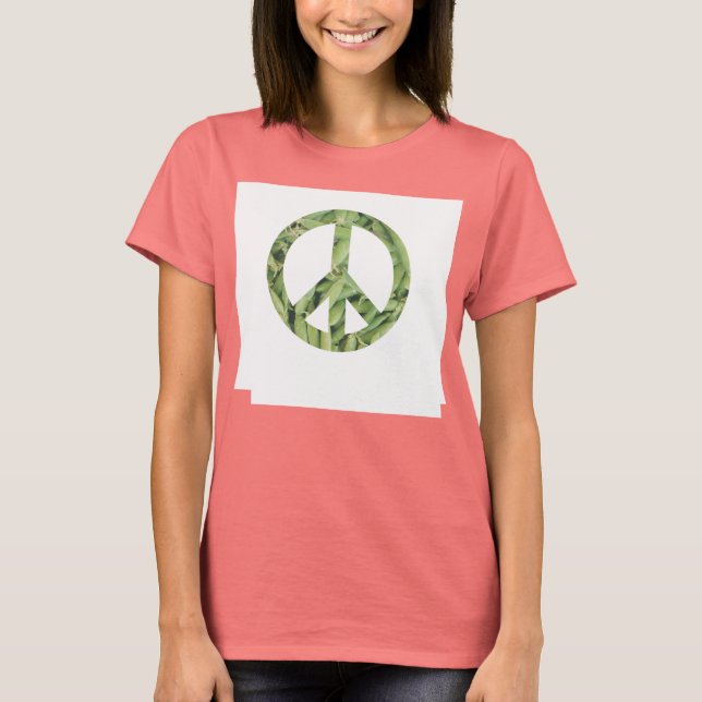 Panneau de Paix T-shirt haricots verts (Devant)