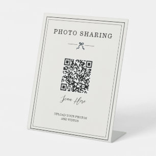 Panneau de partage de photos de mariage avec nœud