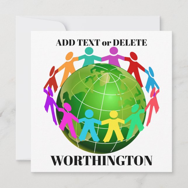 Panneau de petite porte, papeterie, invitation (Devant)