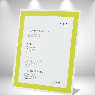 Panneau de pied de bar de mariage minimaliste Isla