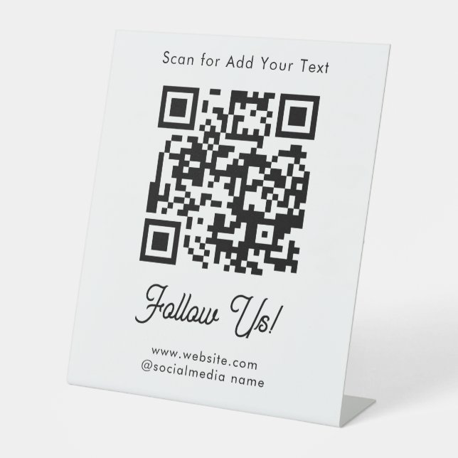 Panneau de pied de code QR de base pour les entrep (Recto)