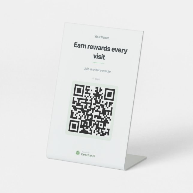 Panneau de pied de code QR pour les restaurants et (Recto)