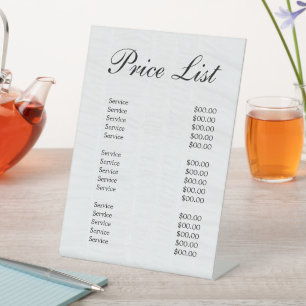 Panneau de pied de liste de prix de miel