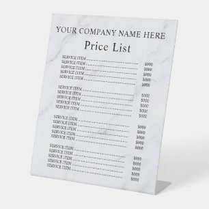 Panneau de pied de liste de prix de miel
