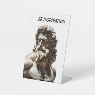 Panneau de piédestal 4" X 6"Buste majestueux - Zeu